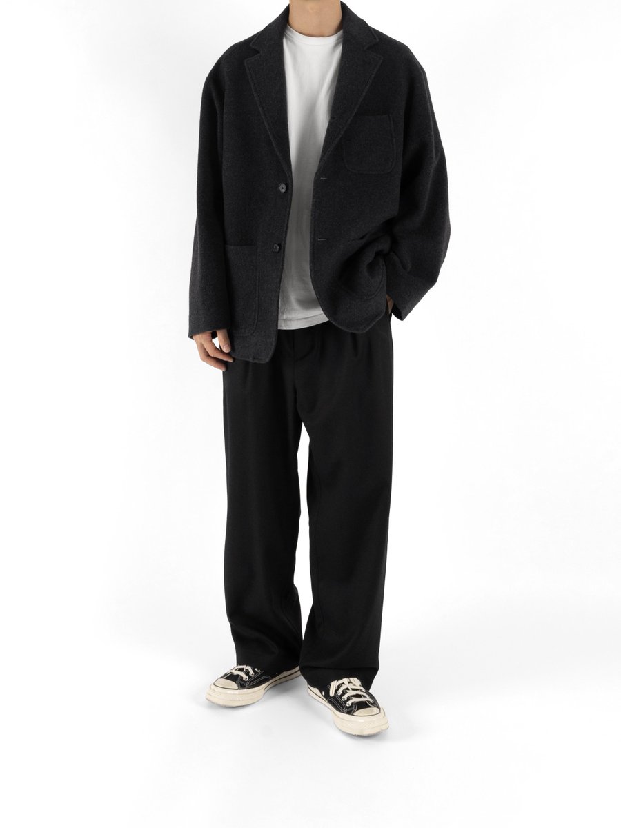 p*2様 【25AW 新品】コルニエ ウール/カシミヤ オーバーサイズジャケット 2025 Autumn/Winter Recommend Item style no: 20JK12 WOOL/CASHMERE