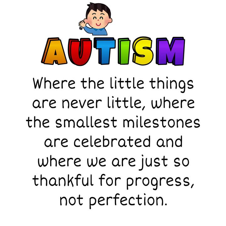 Celebrate progress not perfection. #autism #autismawareness #autismacceptance
