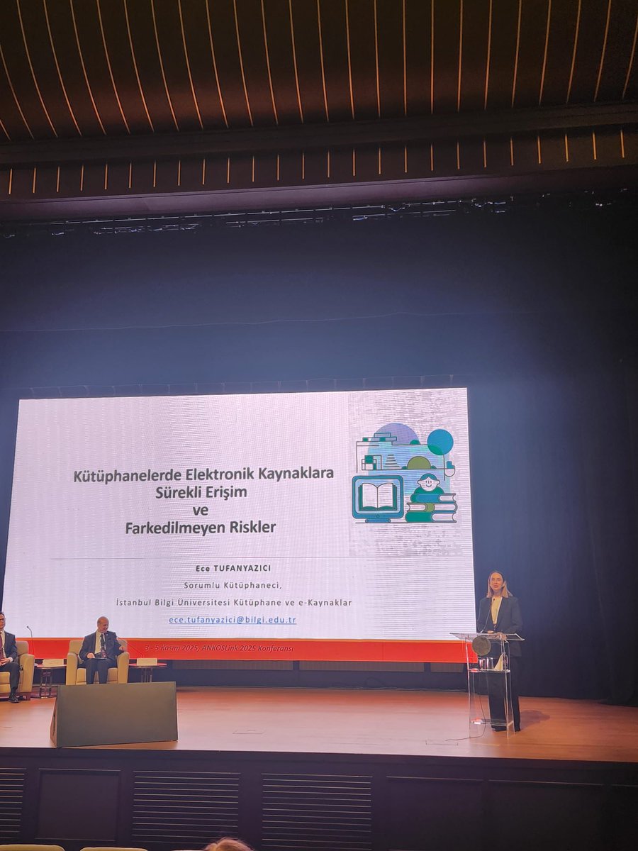 BILGI_Library's tweet image. Kütüphane 5.0 : İnsan Merkezli Dijital Dönüşüm temasıyla ANKOSLink 2025 Uluslararası Konferansında Kütüphanemizden Ece Tufanyazıcı “Siber Güvenlik, Kütüphanelerde Dijital İçeriğin Korunması ve Sürekli Erişim” başlıklı oturumu panelist olarak gerçekleştirmiştir.