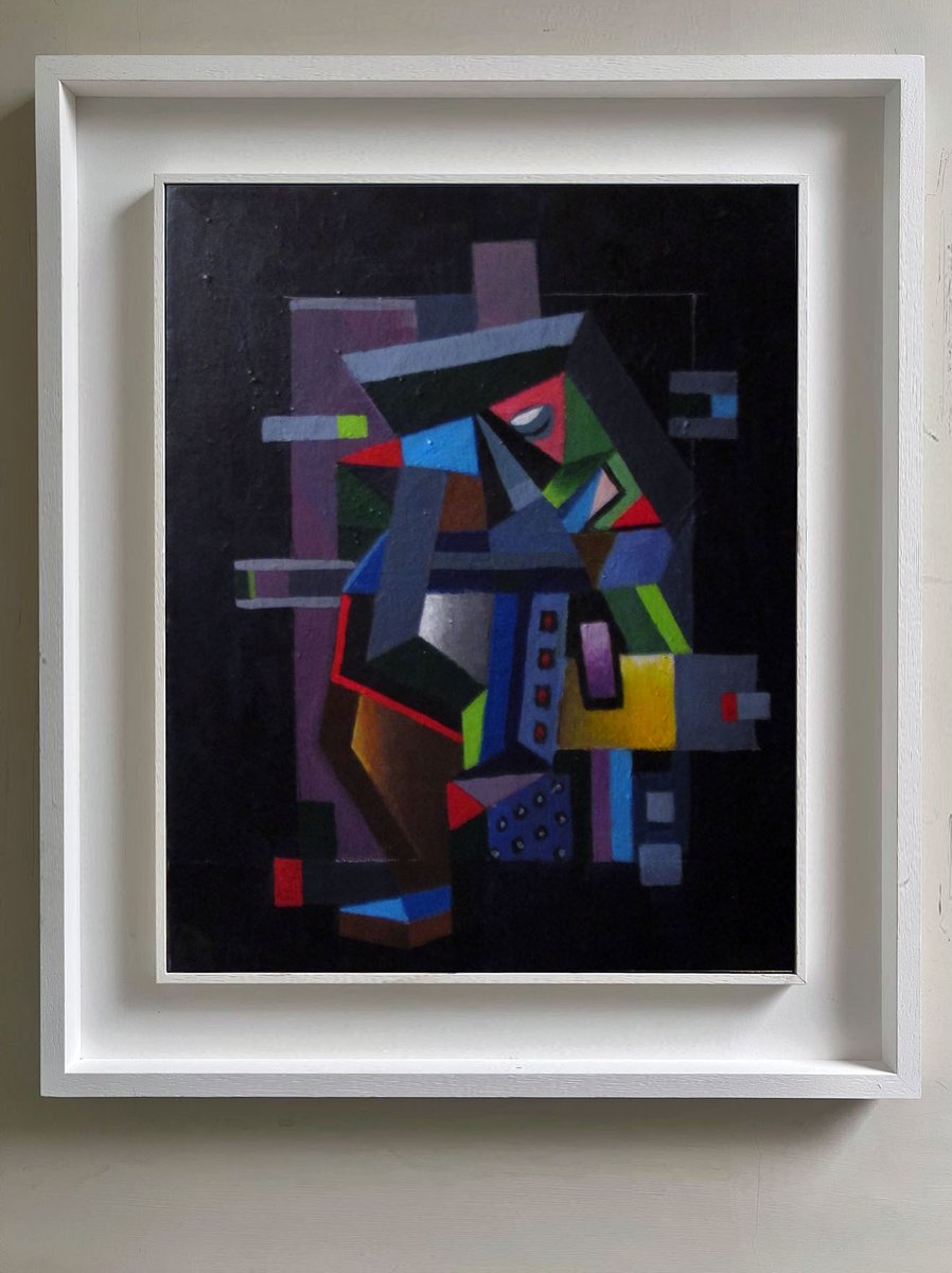 ChehadeAssaad's tweet image. Human beings, by nature, are anxious to communicate with the unknown; despite all the anxieties it engenders in their minds, they hope to pierce the heart of matter with its help.

-Secret of little nothing, 2025. Acrylic on canvas.