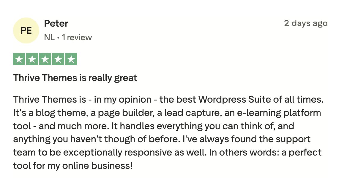 A blog theme. A page builder. A lead capture system. An e-learning platform.

One tool.

Thrive Suite.

Peter called it “the best WordPress Suite of all times.”

You should click on the link in our bio to understand what he means... 👀