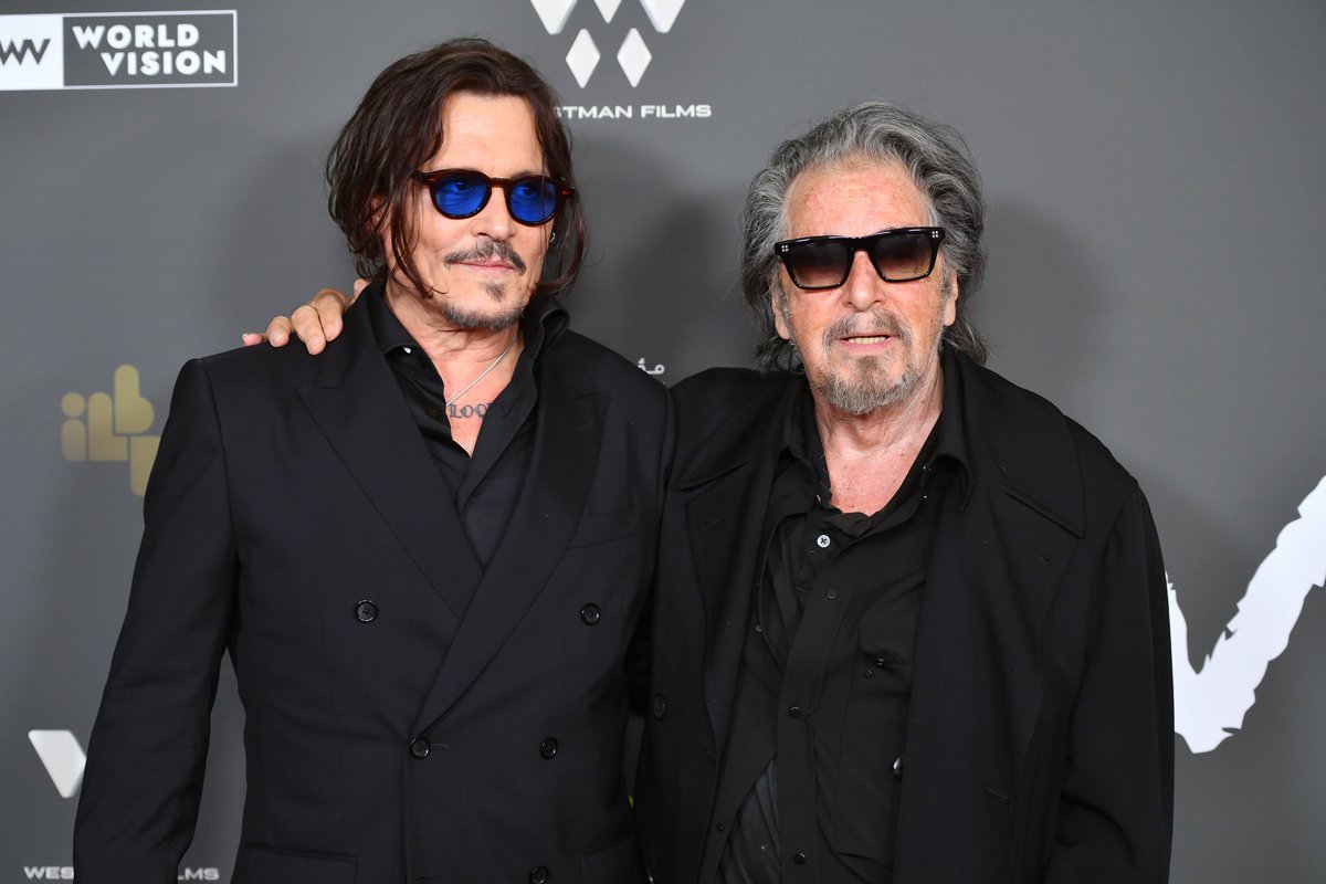 JustJared's tweet photo. Johnny Depp and Al Pacino are hitting the red carpet at the premiere of their new movie "Modì, Three Days on the Wing of Madness" https://t.co/upVtPPHlJl
Pics: Getty https://t.co/hvY4oTqQaO