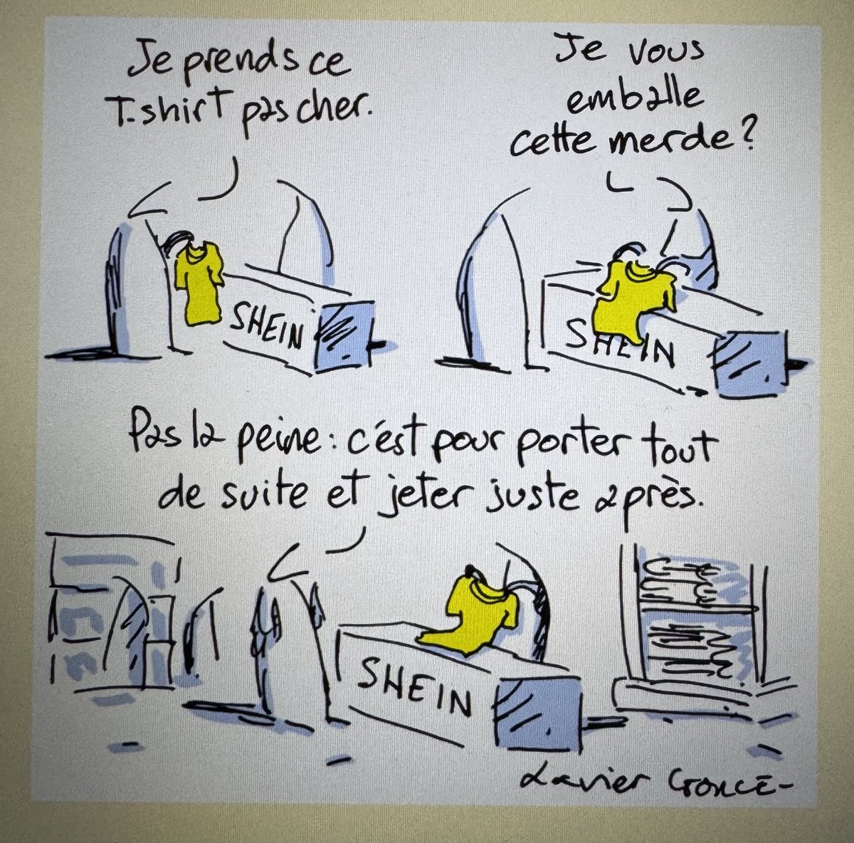 Le clin d’œil de Xavier Gorce(Le Point)😉