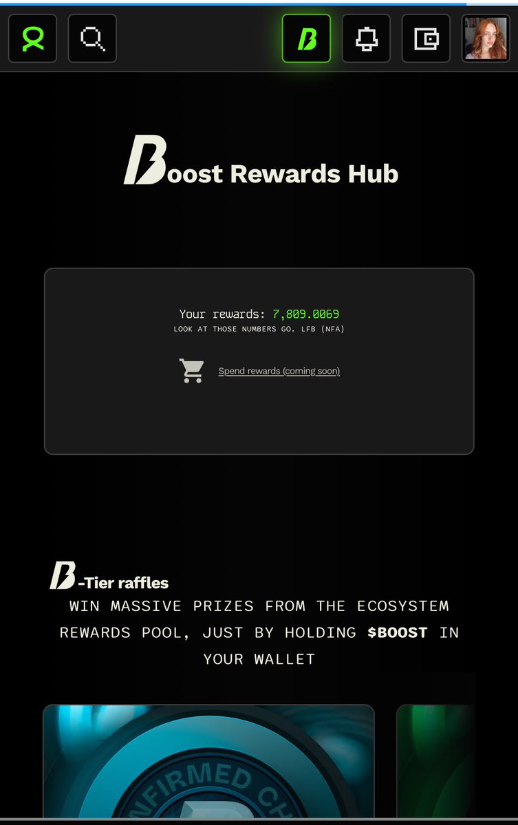 Micheaaallbro's tweet image. Just hit 7,809 $BOOST on the rewards hub 😤
Every holder’s journey is different, but the mission’s the same to LEVEL UP.
How many $BOOST you sitting on right now? 👀
#BoostCommunity