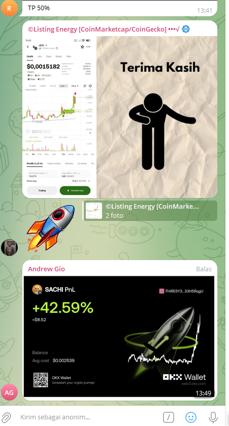 mantap di group cryptoiz pada cuan terus !!!