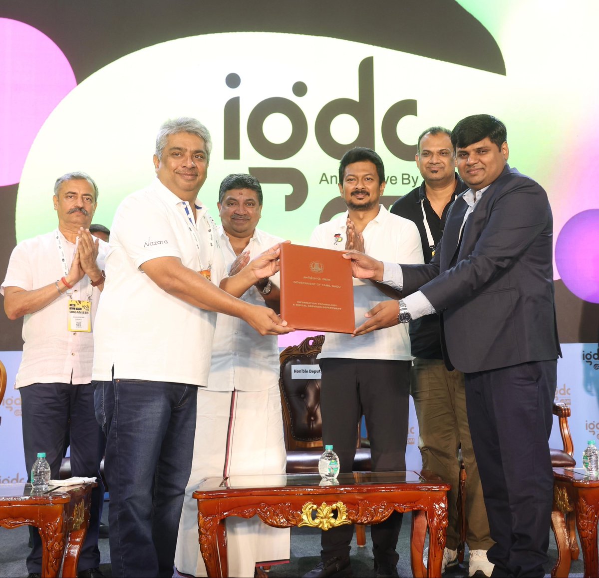 airnewsalerts's tweet image. 17th edition of the India Game Developer Conference (#IGDC) is underway in Chennai till November 7.

Tamil Nadu government signs several MoUs with various organisations dealing with gaming in the presence of state's Deputy CM Udhayanidhi Stalin. 

#IGDC2025  #TamilNadu