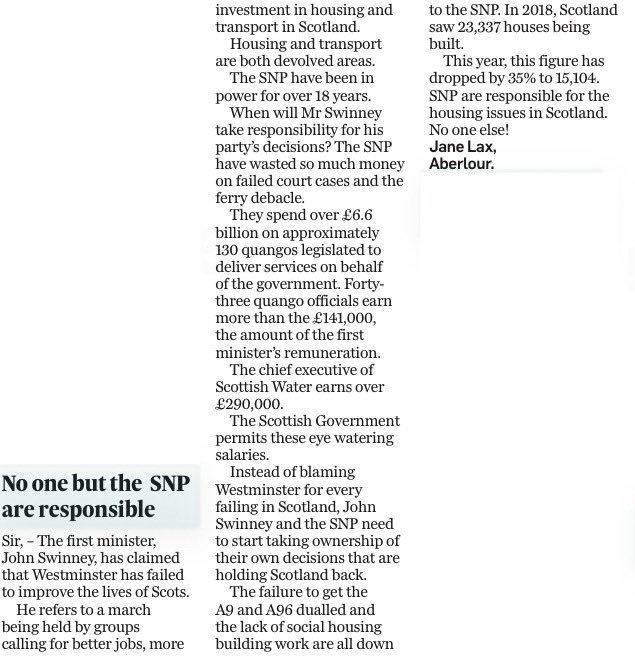 My letter in the Herald today. It’s your responsibility, Swinney!  Stop blaming others.