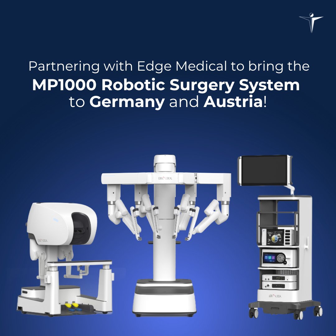 DornierMedTech's tweet photo. We are proud to expand our partnership with Edge Medical® to launch the MP1000 Robotic Surgery System in Germany and Austria. This is a major step in advancing urological care across Europe! Read more about this here: https://t.co/nf5rdcYE1p

#RoboticSurgery #UrologyInnovation #MP1000 #DornierMedTech #EdgeMedical