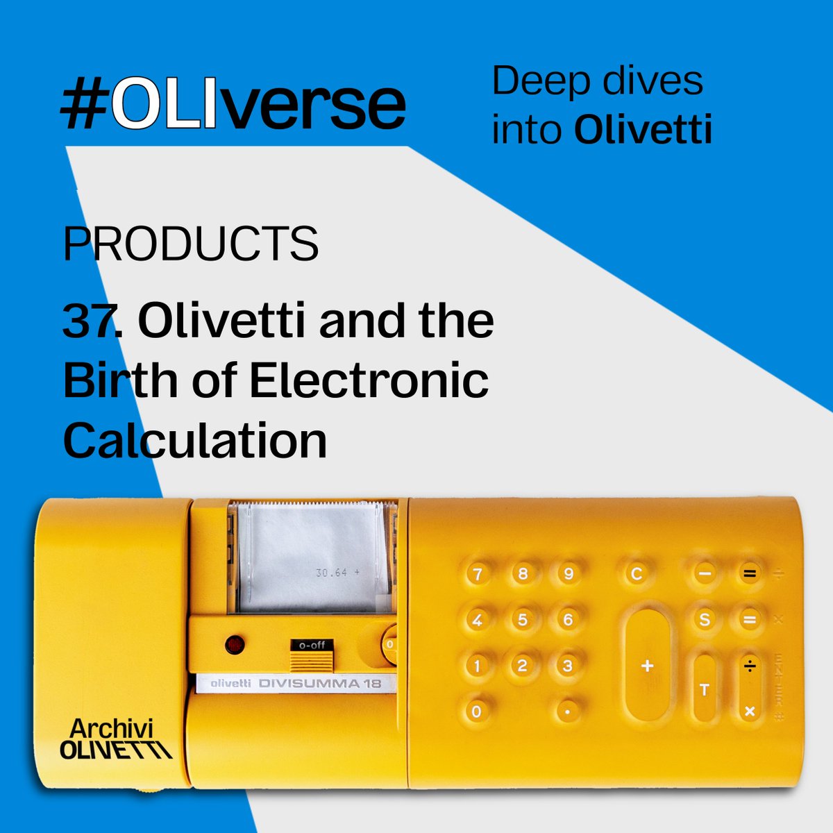 🧮 From Divisumma 24 to Logos 270, #Olivetti turned calculation into culture

#OLIverse retraces the journey from mechanical precision to electronic innovation, where design and technology met to shape productivity

🎧 bit.ly/OLIverseElectr…
#StoriaDiInnovazione #ArchiviOlivetti