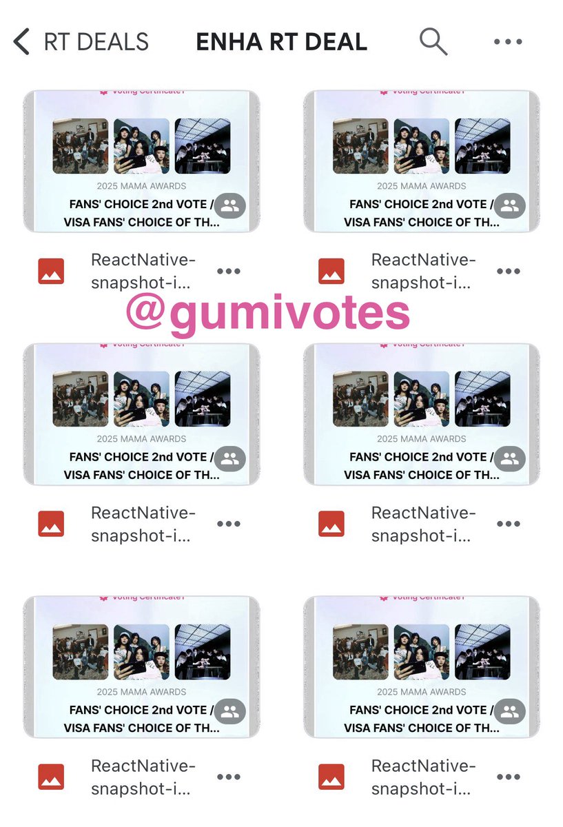 gumivotes's tweet photo. 50 daesang votes for #ENHYPEN ✅

🖇️: https://t.co/N3ySFgN9oz

votes are also on sale! dm me for inquiries ⭐️ https://t.co/qufbk4vGTf
