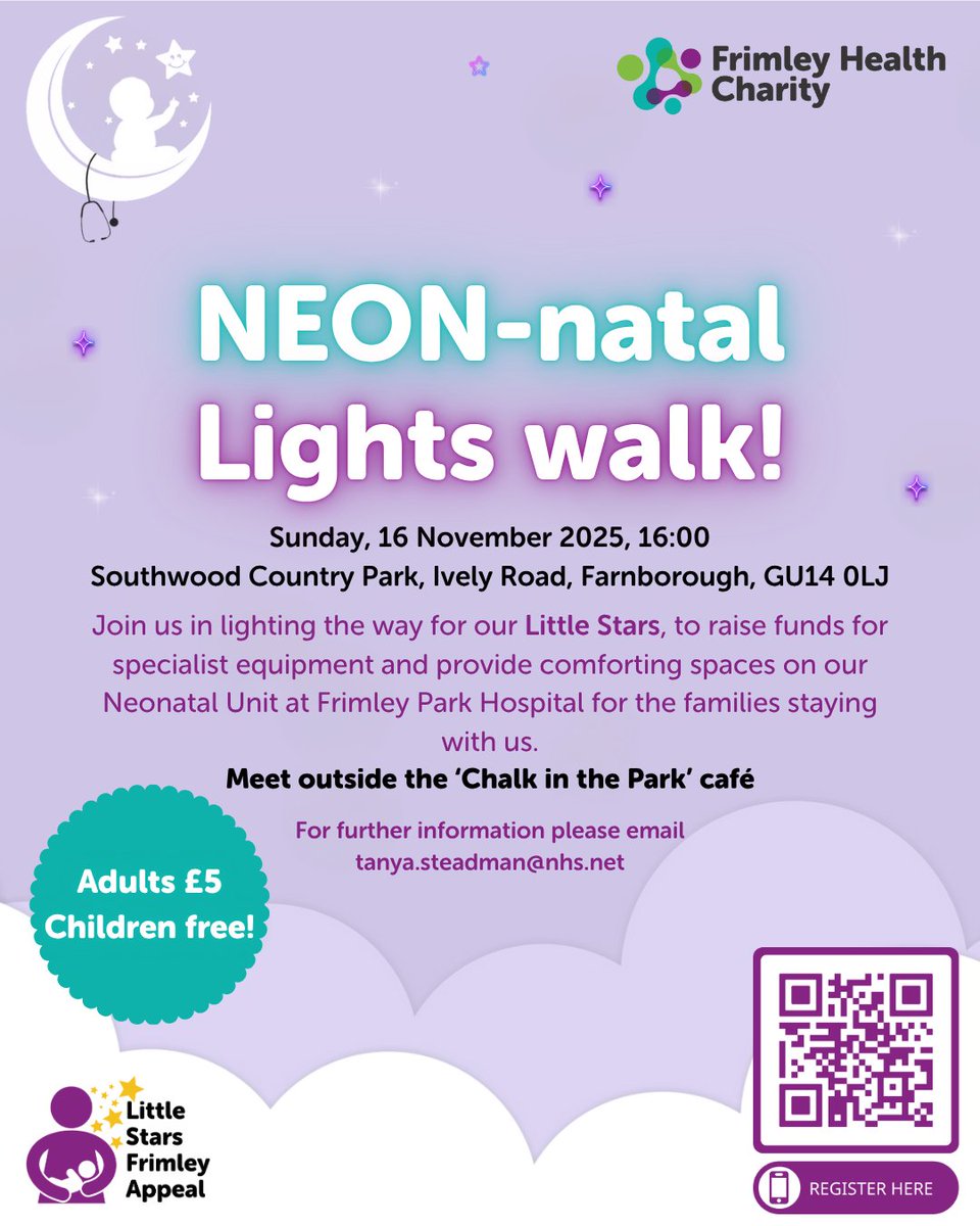 We’d love you to join us on Sunday the 16th November for a fun-filled walk to raise funds for Frimley Park Hospital’s Neonatal Unit –  bit.ly/3WGhKmF
