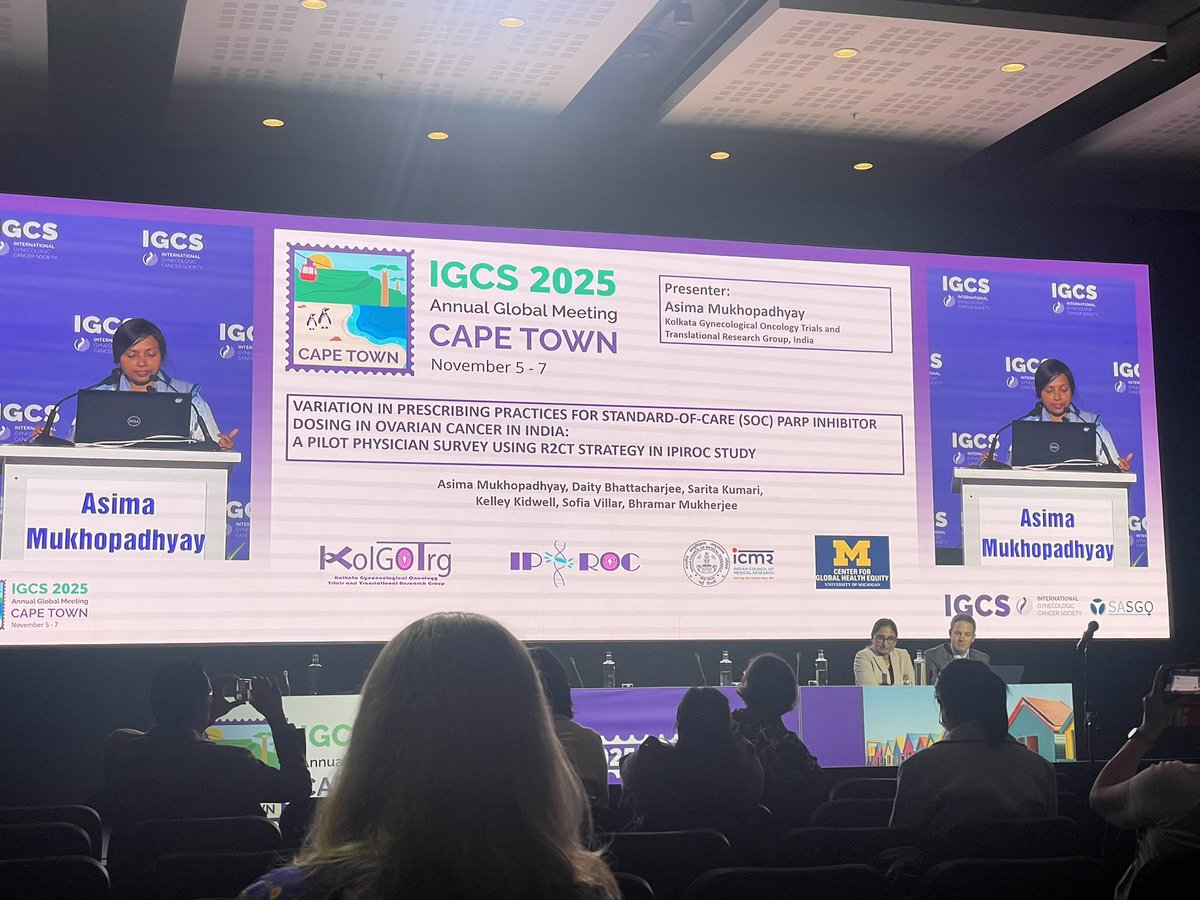 sherfani's tweet image. 🌍 Inspiring presentation by Dr. Mukhopadhyay at #IGCS2025!
Her work highlights how pragmatic trial design can adapt global standards—like PARPi Tx—to fit local realities and resources in India.
Innovation = accessibility. 💡
#GynOnc #GlobalOncology @IGCSociety @IJGConline