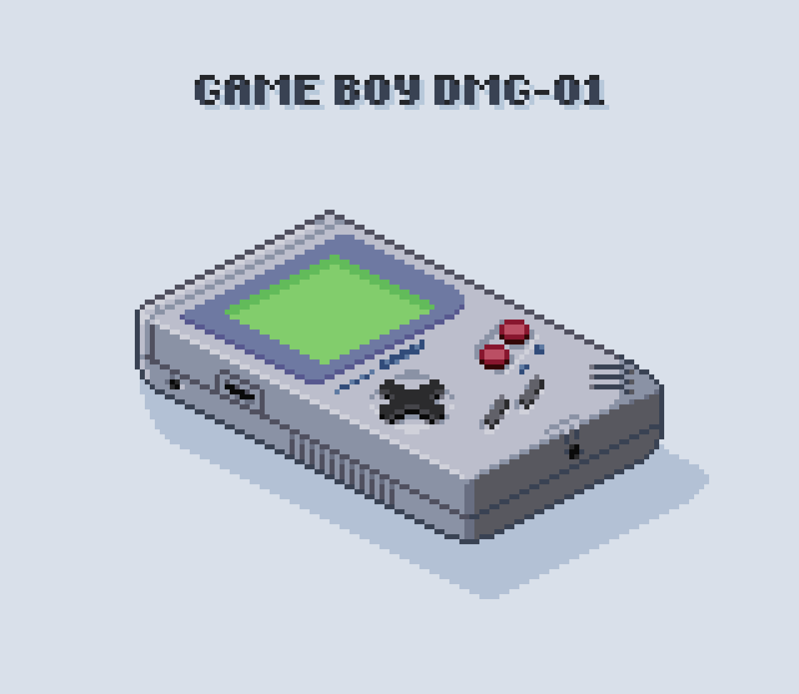 Isometric Game Boy DMG-01 

#pixelart