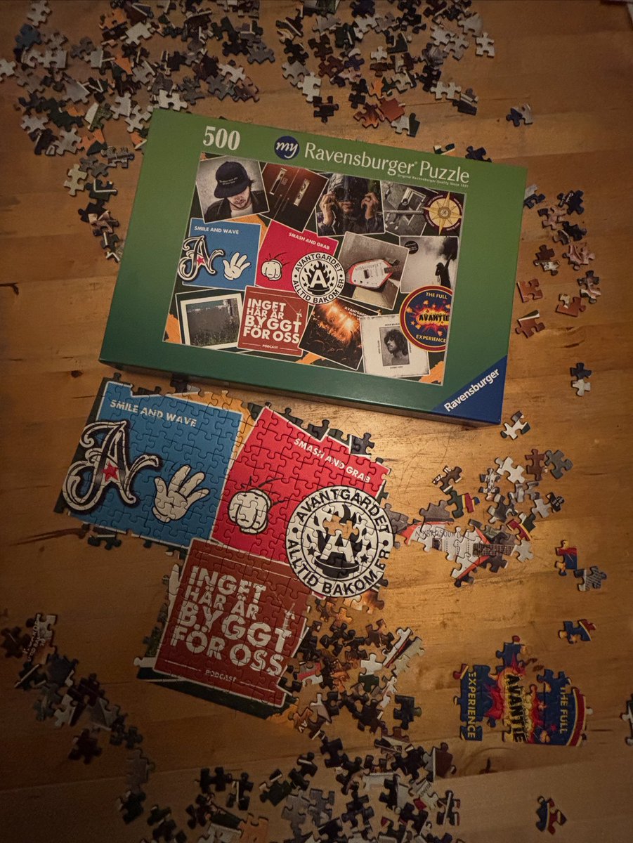 Avantgardet-pussel!!! Perfekt gåva till alla affärspartners. Synd bara att jag inte har några affärspartners. Och att jag kom på det först efter jag beställt hem en massa. Men alla i bandet kan ju få ett. Och Ormen har man ju absolut gjort lite ”affärer” med.