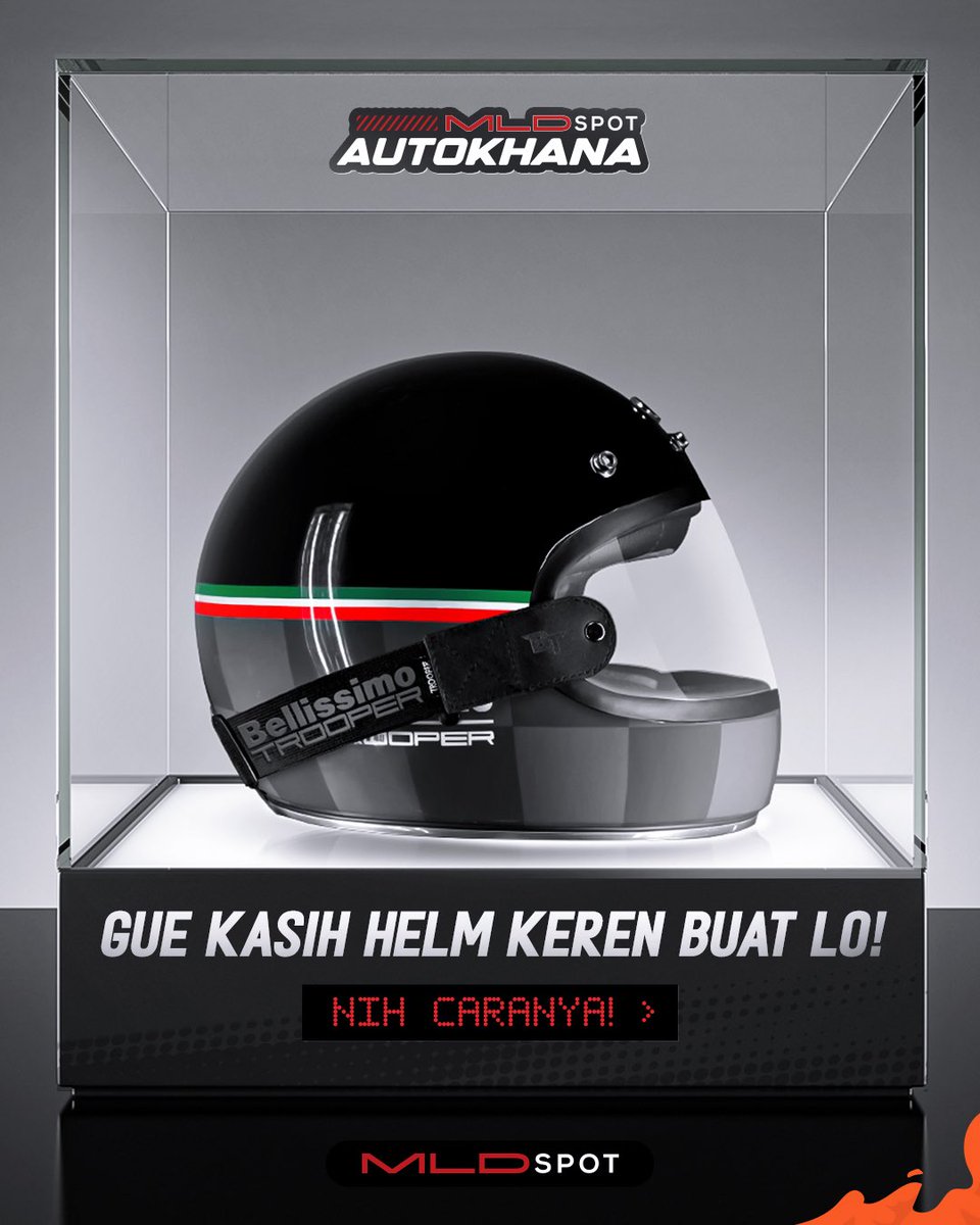 MLDSPOT's tweet image. RARE &amp;amp; MAHAL NIH! GUE BAGI-BAGI HELM KEREN BUAT LO

Gampang, tinggal komen aje!

#MLDSPOT #SpotNongkrongDigital #AnakNongkrongMLD #MenBeyondStandard #Bellissimo
