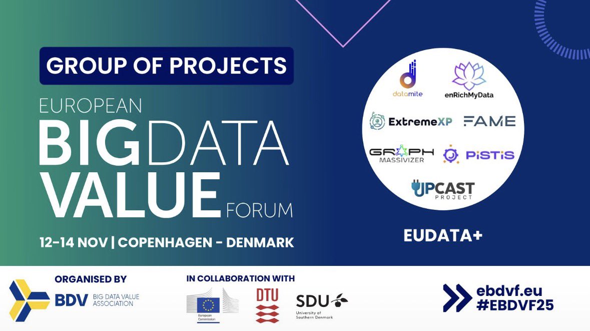 ExtremeXP_eu's tweet image. 🚀 #ExtremeXP at #EBDVF25 🚀
We’re excited to join the stage in Copenhagen (Nov 12–14) alongside inspiring #Europeanprojects. ✨
🤝 Proud to be represented by George Papastefanatos, Gregoris Mentzas &amp;amp; Dimitris Apostolou and Pauline Delporte &amp;amp; Yasmine Boulfani.