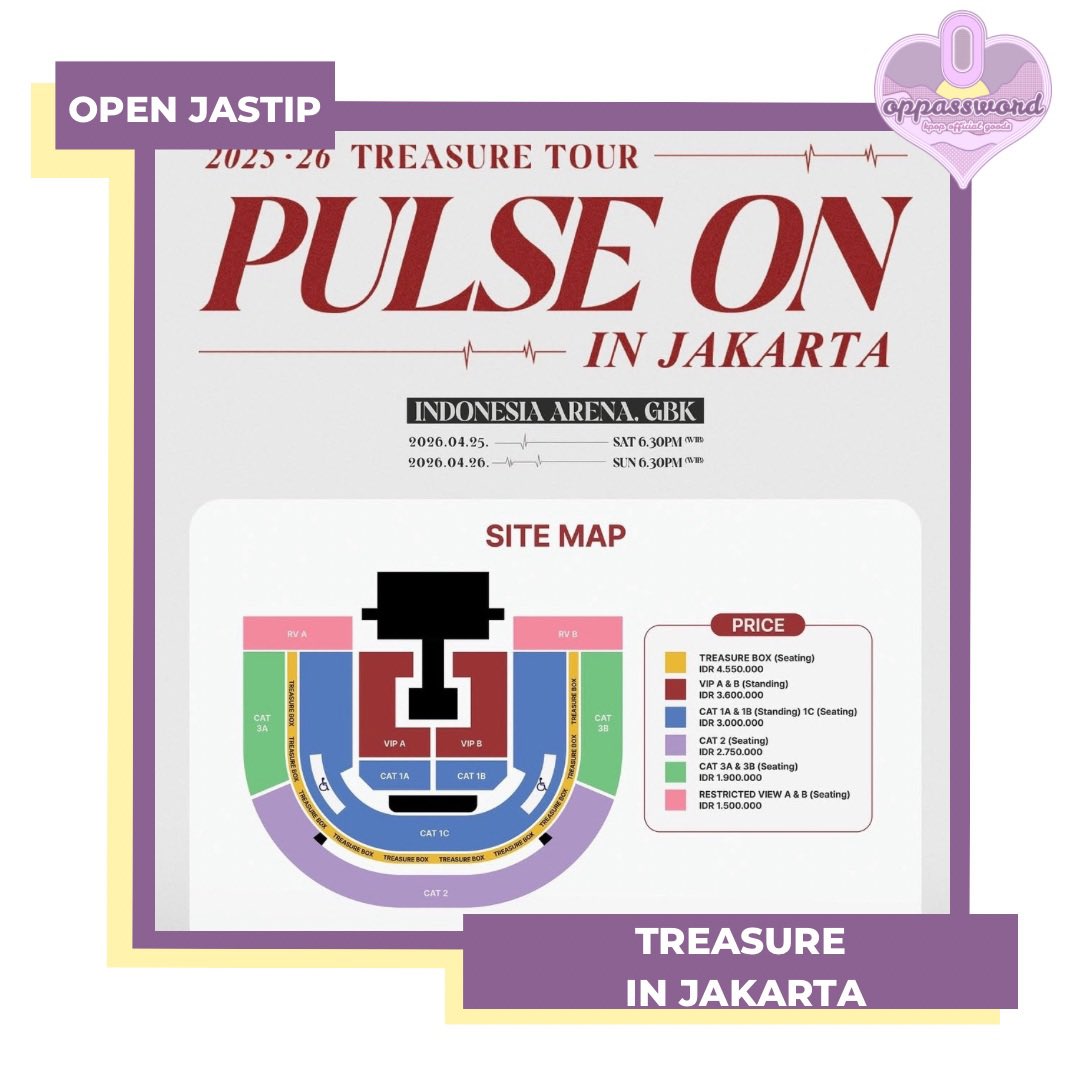 OPEN JASTIP TREASURE - PULSE ON IN JAKARTA

Diurus sampe tiket fisik tinggal nonton aja as always yahuuu 🤸🏻‍♀️🤸🏻‍♂️

✅ Sampe tiket fisik
✅ DP
✅ Grup Chat
✅ Pelunasan setelah dpt ss etiket

📢 KINDLY READ LINK ON BIO FOR MORE INFO 📢
 
#TREASUREINJAKARTA #TREASURE #JASTIP #TIKET