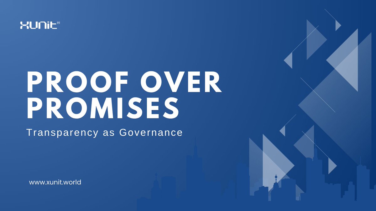 xunit_rwa's tweet image. Transparency isn’t a feature — it’s governance.
The moment financial data becomes verifiable, systems stop depending on promises and start depending on proofs.
That’s the foundation of XUnit’s RWA logic on #XLayer.
#XUnit #RWA #OKX