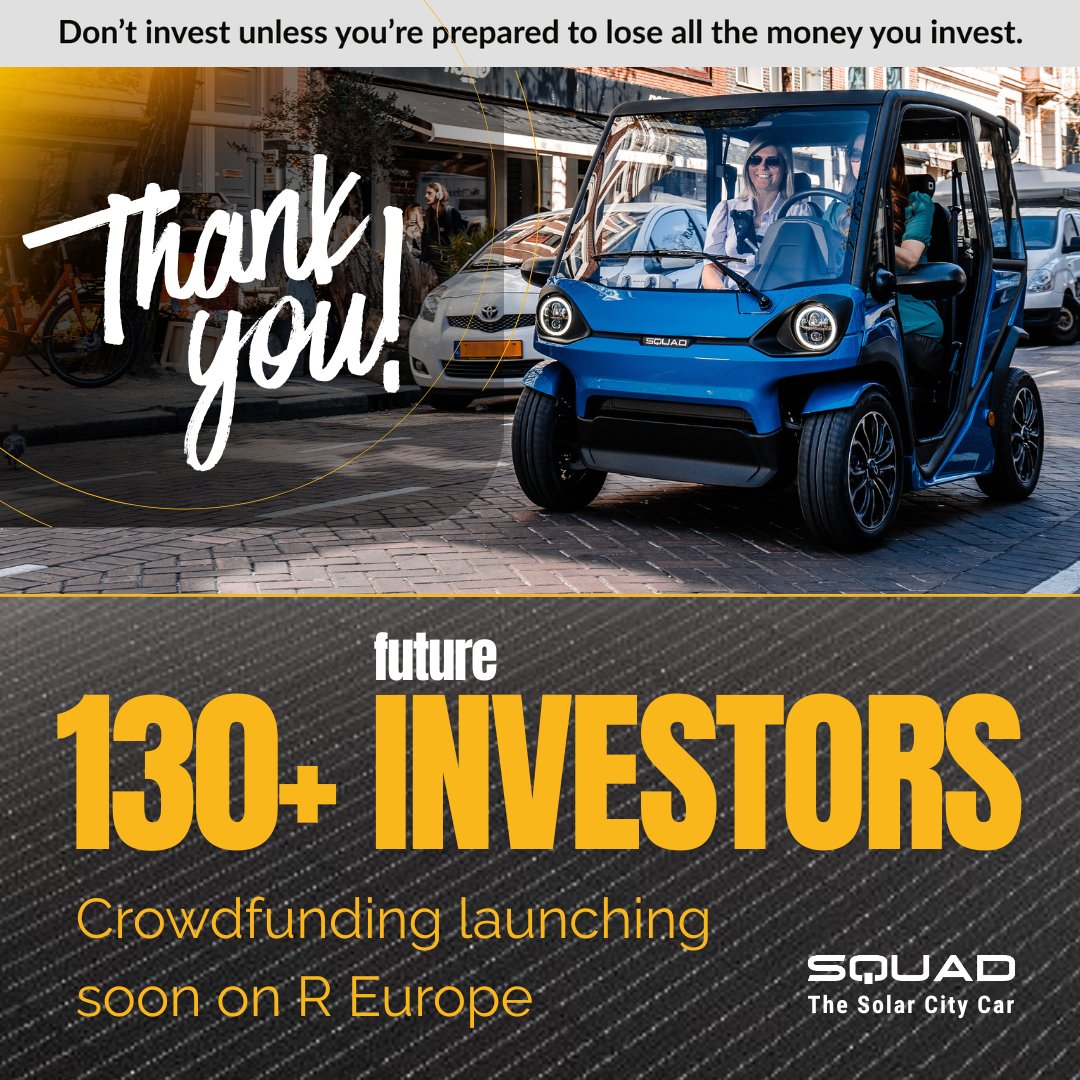 A whopping 130+ future investors! Our crowdfunding campaign on R Europe (formerly Seedrs) is flying. A huge, sunny thank you to everyone joining!