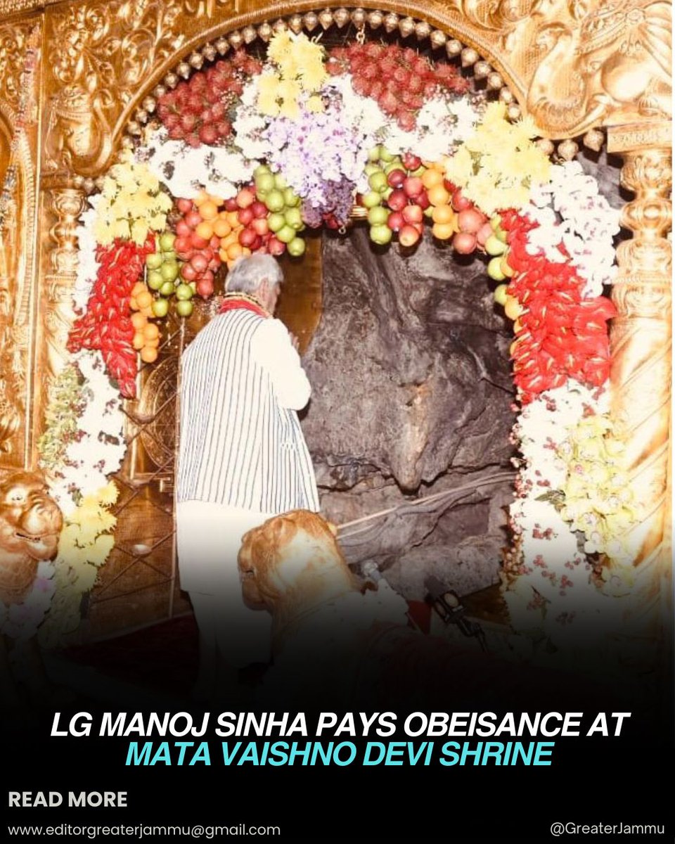 LG Manoj Sinha Pays Obeisance At Mata Vaishno Devi Shrine

#LG #ManojSinha #MataVaishnoDevi #Katra #greaterjammu 

facebook.com/share/p/1ASf3D…
