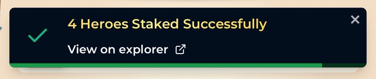 Done staking my Heros ⚔️