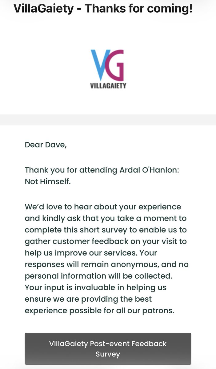 Very appropriate after <a href="/ardalsfolly/">Ardal O'Hanlon</a> last night 😂