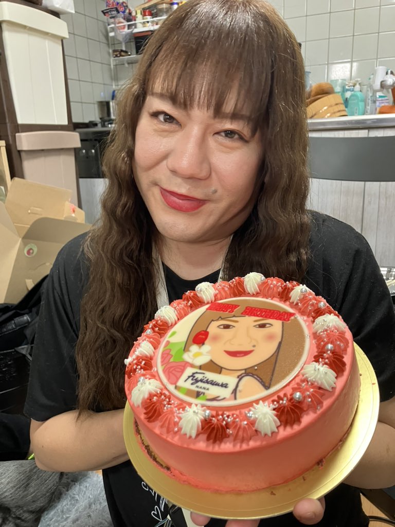 誕生日ケーキ🎂 #藤沢なな #もんじょり #誕生日ケーキ