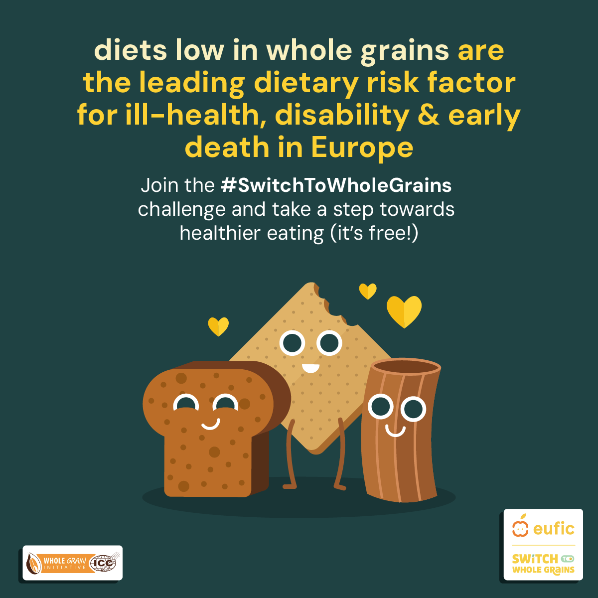 EUFIC's tweet photo. There’s no magic pill for better health, but there are simple ways to improve it!

Switching to #WholeGrains is one of them.

Join our #SwitchToWholeGrains 4-week challenge with all you need to get started! 👇
https://t.co/sMeJf0bJaq https://t.co/TiPj2pY19D