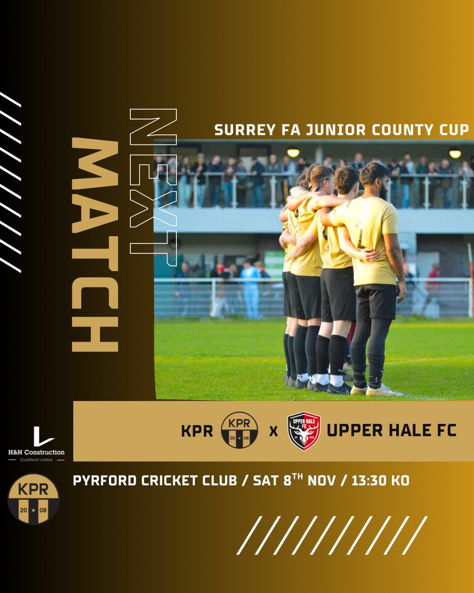 Saturday 8th November fixtures for both teams! 
#WeAreKPR #surreyfootball