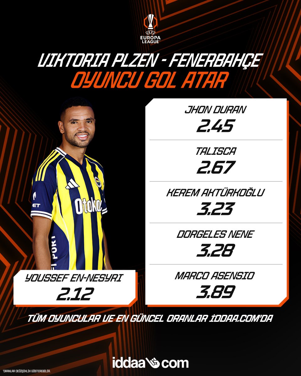 🤔Bugün oynanacak Viktoria Plzen - Fenerbahçe karşılaşmasında sence hangi oyuncu veya oyuncular gol atar?