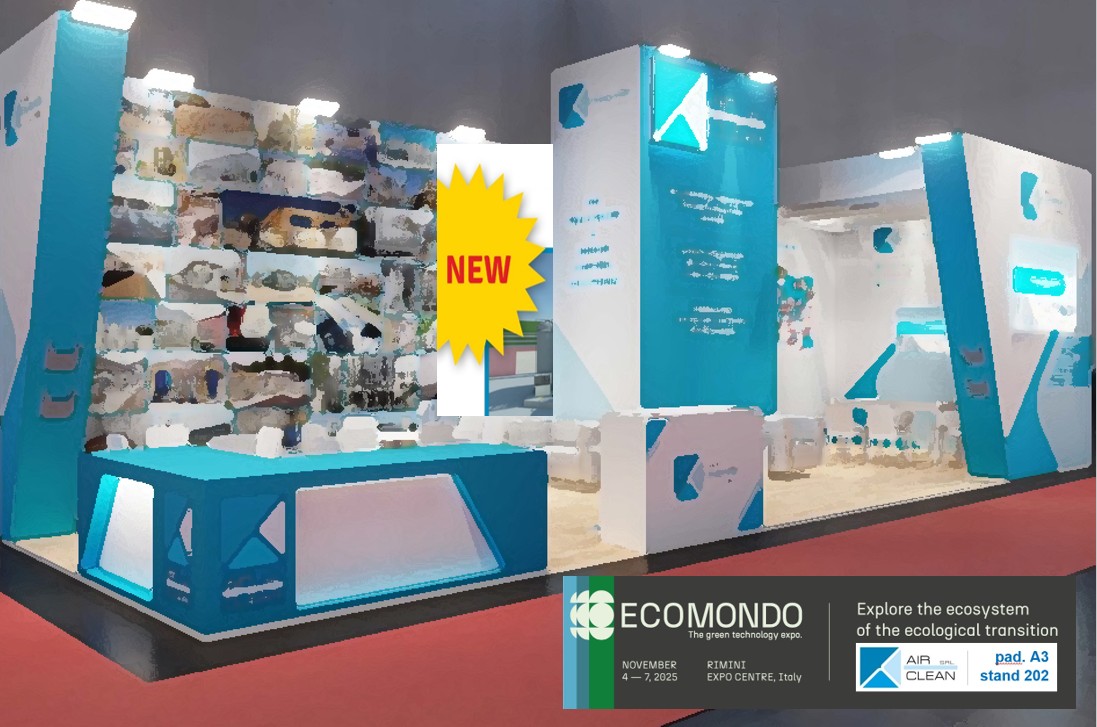 Nel caso non siate  riusciti a passare allo stand <a href="/AirCleansrl/">Air Clean</a>, ancora due giornate per scoprire  il nostro nuovo sistema, sistema già installato con successo! Cosa, come e dove? A <a href="/Ecomondo/">Ecomondo</a> pad. A3 stand 202! 💨♻️