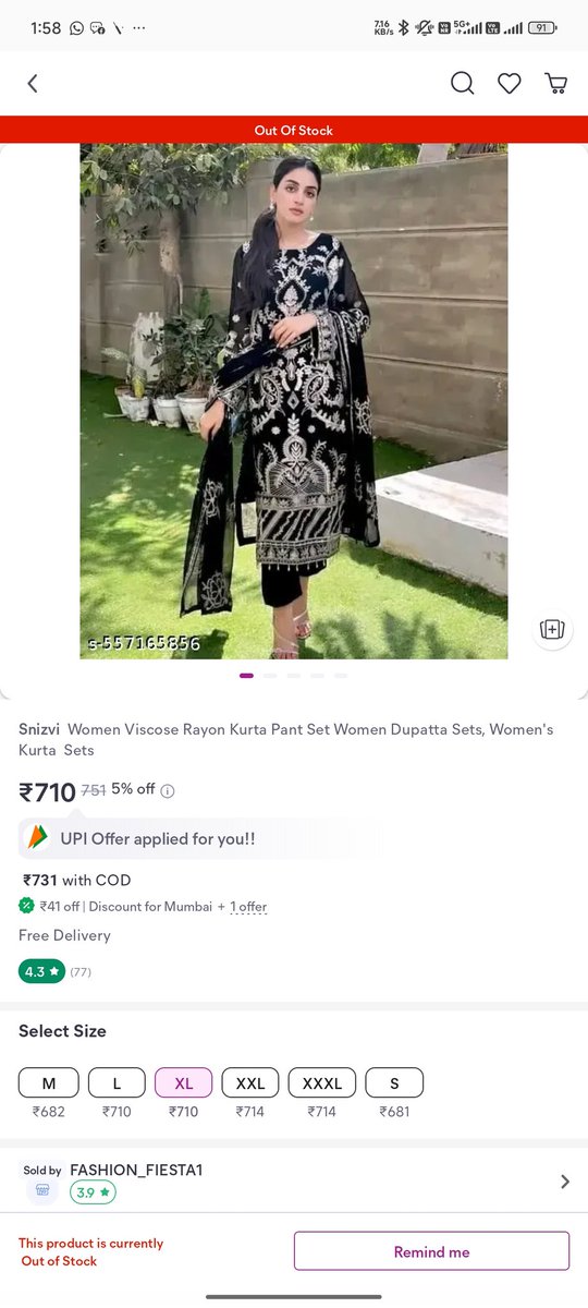 SHIVDEEPROY's tweet photo. @meesho_support I ordered this black dress but received green dress from the same seller https://t.co/4OCKc4aHpX