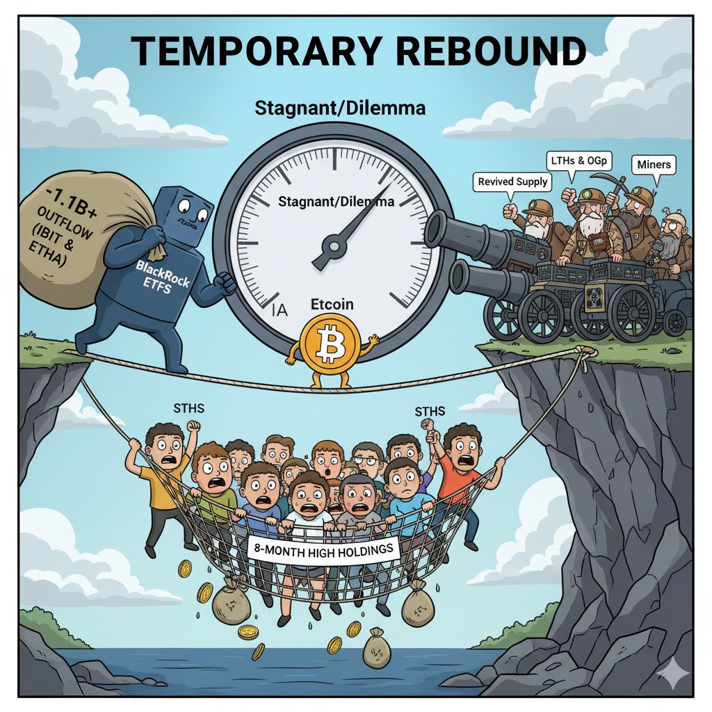 chris_tahir's tweet photo. (1/4) Don't trust this crypto rebound. ⚠️

Prices are up slightly, but institutional money is fleeing. US spot ETFs just saw -2.3 bln USD in net outflows in 7 days.

BlackRock's IBIT &amp; ETHA are leading the redemptions. The 'smart money' is not buying this. #Bitcoin https://t.co/H4OkV8gMAl