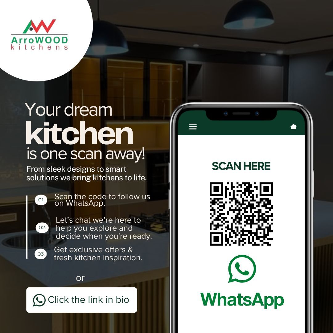 arro_wood's tweet image. Thinking of building a new kitchen or fixing up the old one?  

Let’s take the stress out of your kitchen project and make it something you’ll love!  

Join our WhatsApp channel and start the journey today:  
whatsapp.com/channel/0029Vb…  

#ArrowoodKitchens #KitchenHelp  #BuildWithUs