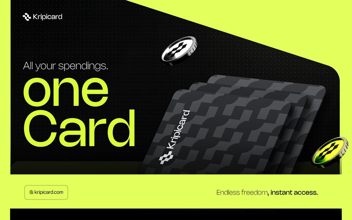 kripicard's tweet image. Kripicard gives you real multi chain freedom, making it easier than ever to use your crypto anywhere.

You can fund your virtual card with USDT, USDC, BTC, ETH, and more.

It is also supported across leading blockchains like Ethereum, BNB Chain, Polygon, Arbitrum, Solana,…