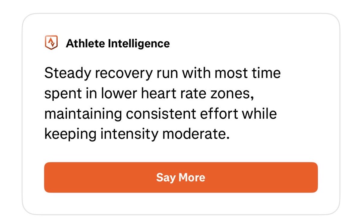 xouted's tweet image. Hey @Strava, your AI feature makes no sense. It even doesn’t recognise a simple interval workout and makes a wrap-up based on avg hr and pace. How long has it been on the market? A year? And no improvements :(