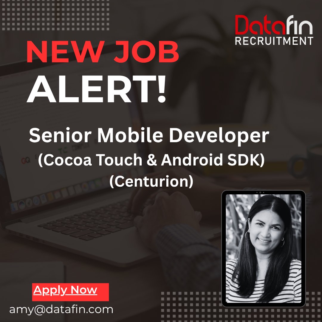 DatafinSA's tweet image. DESIGN, develop &amp;amp; maintain high-quality mobile applications for iOS and Android platforms as the next Senior Mobile Developer sought by a provider of Digital Solutions based in Centurion. 

Apply here - datafin.com/job/senior-mob…

#seniormobiledeveloper #datafinrecruitment