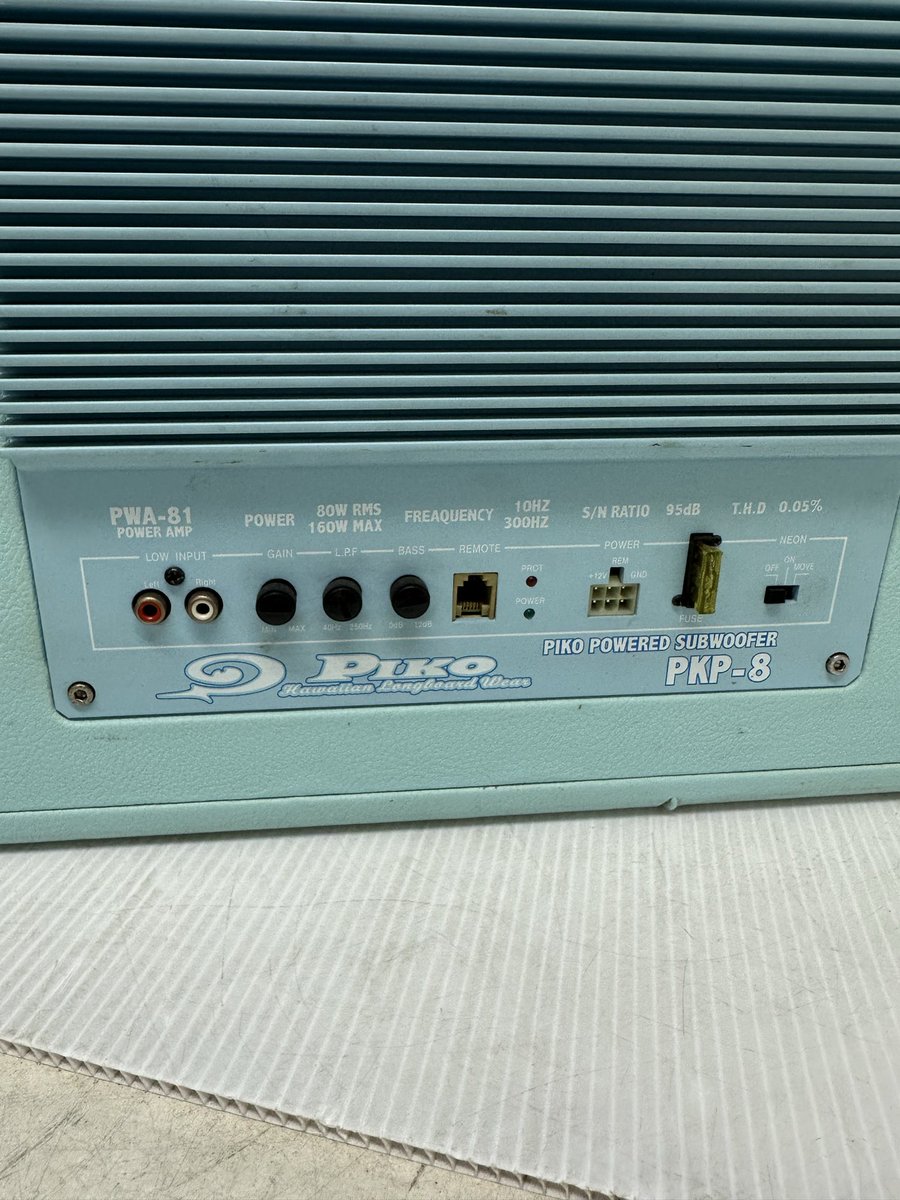 生産終了のレア物、PIKOのサブウーハー入荷しました！ 動作確認