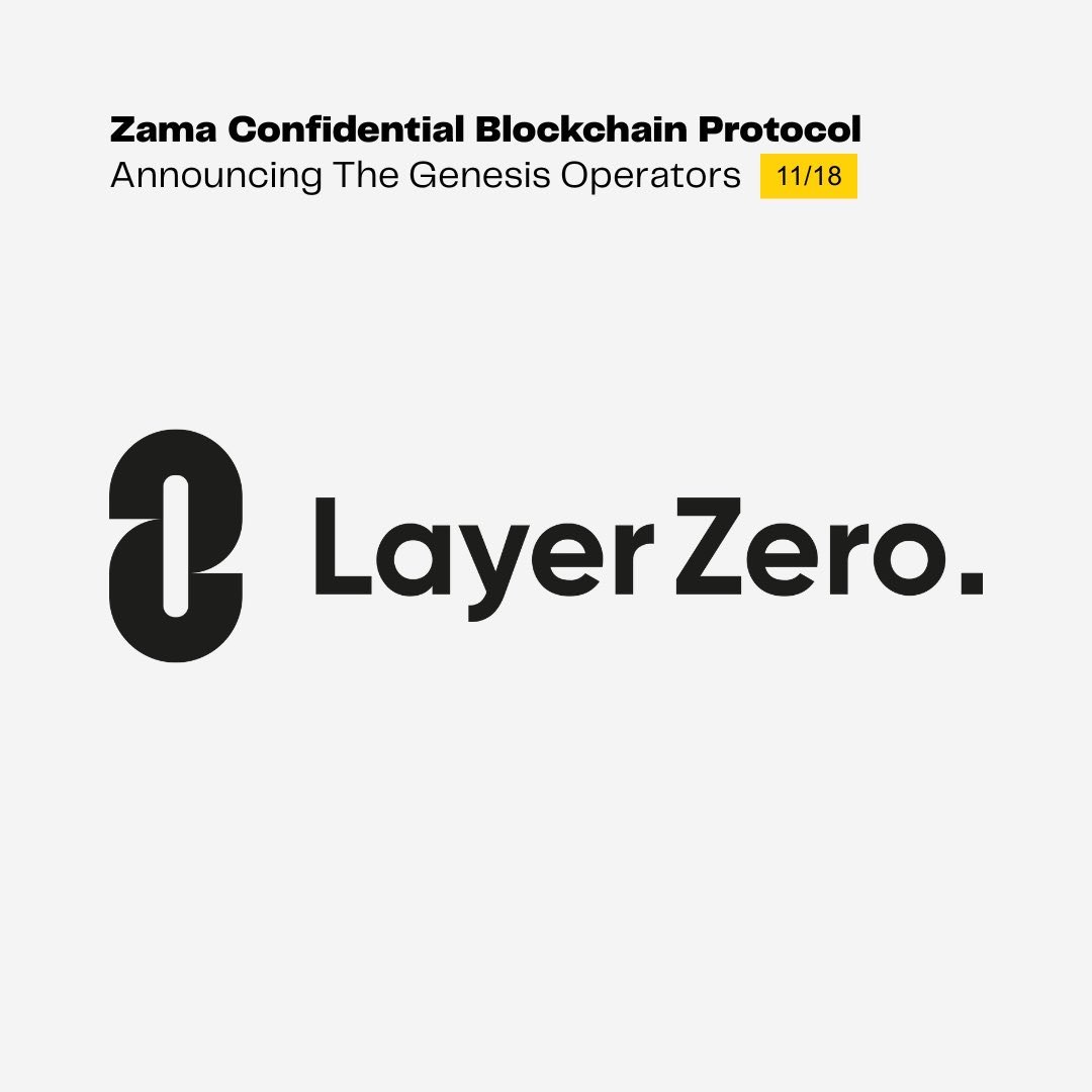 The LayerZero and Zama partnership is a game changer because it combines LayerZero’s decentralized, censorship resistant security infrastructure with Zama’s advanced fully homomorphic encryption (FHE) technology. 

LayerZero acts as a Genesis Operator, securely holding a share of