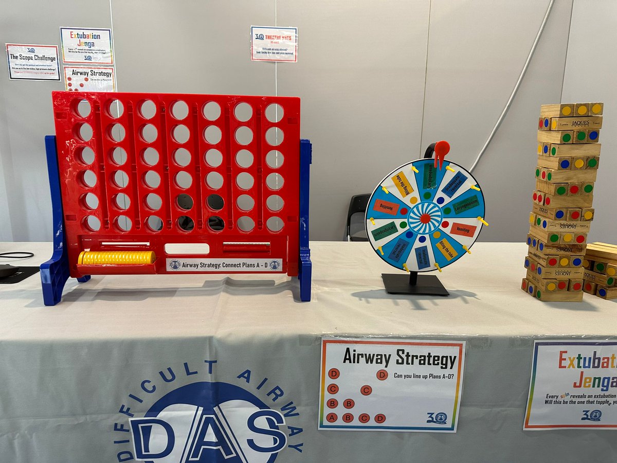 dasairway's tweet image. #WAMM2025 

Please visit DAS stall (107- immediately to the right before you enter the plenary room) to play some exciting airway games! 

You can also purchase DAS@30 theatre hats here.