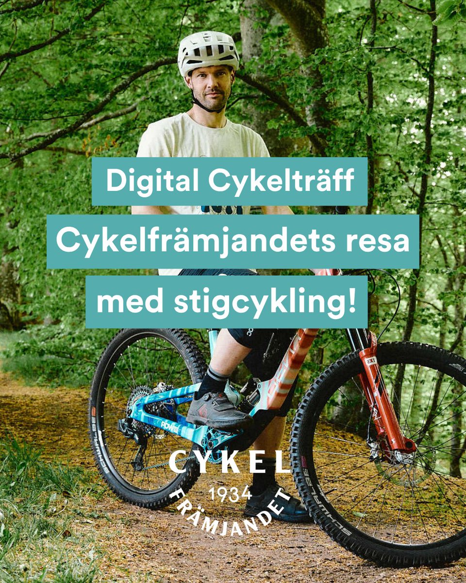Vill du veta mer om stigcykling?🚵‍♀️ På denna Digitala Cykelträff delar vår projektledare Hugo Röjgård med sig av erfarenheter från några av Cykelfrämjandets stigcyklingsprojekt som hunnits med under de senaste tre åren. Läs mer och anmäl dig: cykelframjandet.se/digital-cykelt…