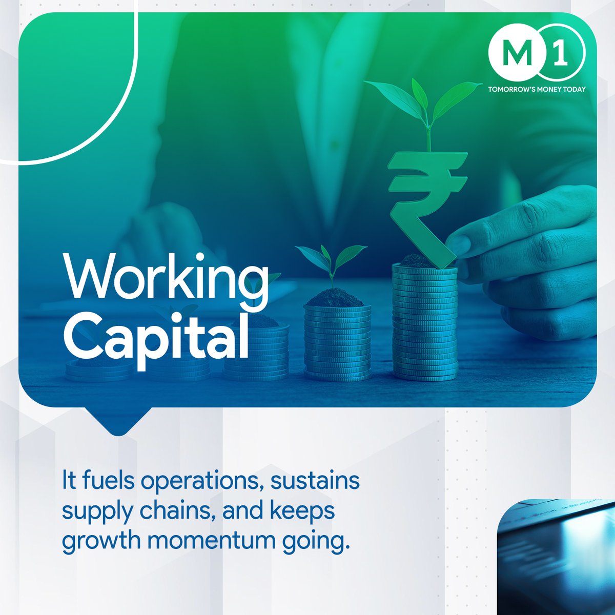 M1xchange's tweet image. Working capital drives every business — but delayed receivables can slow growth.
At #M1xchange, our RBI-licensed #TReDS platform helps businesses unlock early payments &amp;amp; maintain steady cash flow.
Visit m1xchange.com to access debt-free working capital. #MSMEFinance