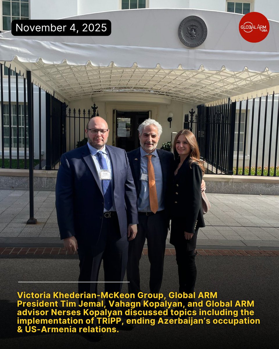 globalarm_us's tweet photo. Global ARM was invited to the White House yesterday for a series of high-level meetings with senior officials from the National Security Council, Vice President Vance’s team, and the U.S. State Department.

Global ARM will continue to advocate tirelessly for Armenia’s security. https://t.co/X08hS9gjEU