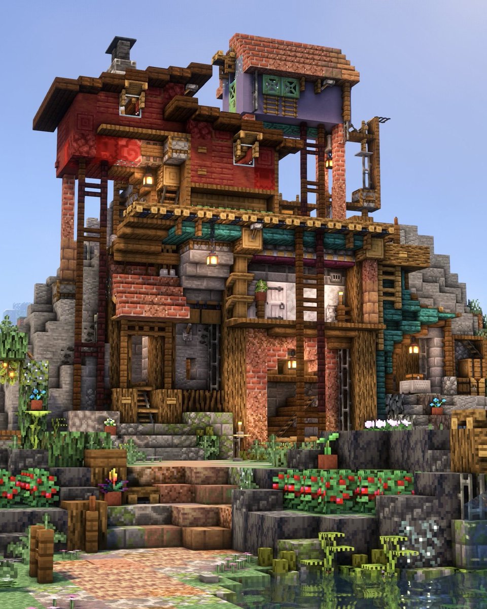 鉱山のサバイバル拠点
#Minecraft