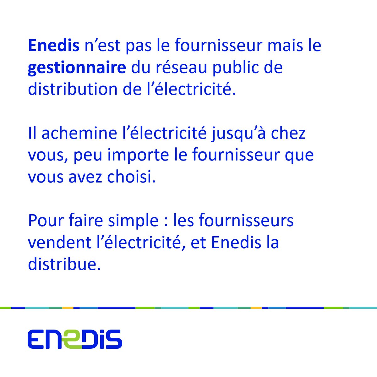 💡#IdéesReçues Démêlez le vrai du faux sur le rôle d'@Enedis en tant que gestionnaire de l'électricité ⬇️