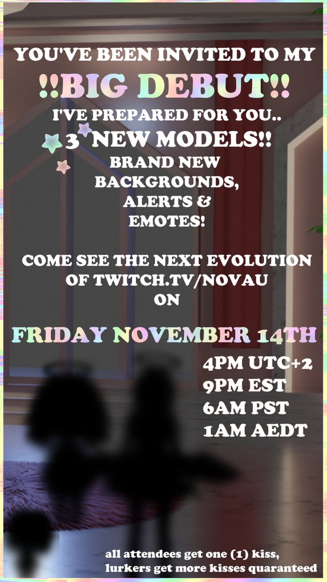 A new Novau (or three..) is approaching you rapidly! Brand new most of the things, same silly lurker kissin' Novau!

ps. I'm much more active on 🦋!!
  twitch.tv/novau