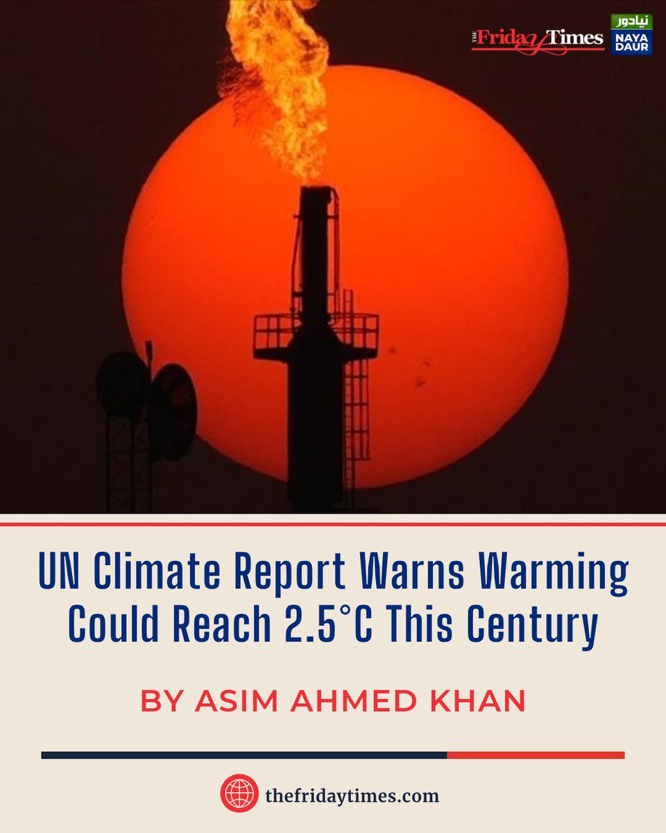 TFT_'s tweet image. G20 inaction, fossil fuel dependence, and poor climate financing push the world closer to catastrophic warming. 
By Asim Ahmed Khan
@leokhanasim

Read more: thefridaytimes.com/06-Nov-2025/cl…

#UNEP #ClimateReport #globalwarming #ClimateCrisis #EmissionsGapReport #climatewarming #COP30