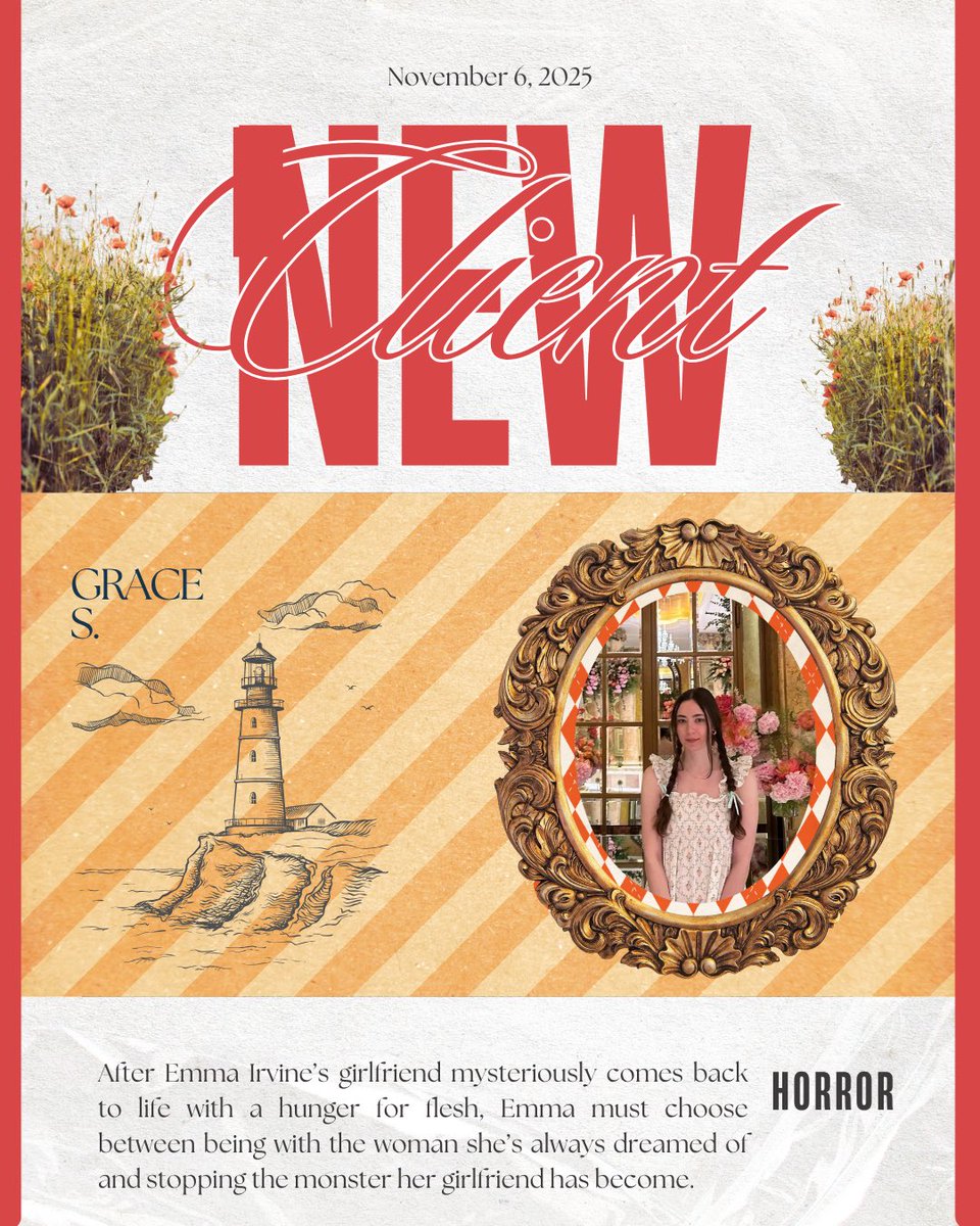 I’m thrilled I get to work with <a href="/graceks13/">grace is ✨AGENTED✨</a> on her incredibly sharp prose and haunting stories. Grace’s horror novel gave me full body chills from start to finish, and I’ve been obsessing over it since. Here’s to a fabulous new partnership! 🎉