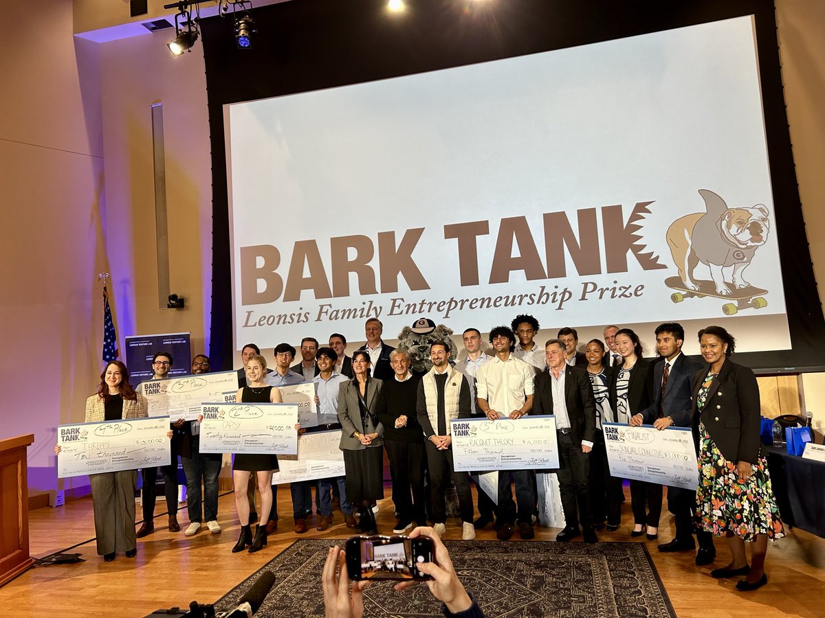 TedLeonsis's tweet photo. Congratulations to the winner of this year’s @Georgetown University #BarkTank pitch competition, The Petition Co.!
 
Every year, Bark Tank reinforces the power of entrepreneurship when it’s driven by purpose… and this year was no exception.💡
 
Huge kudos to all the finalists for your ideas and dedication. You’re a true inspiration. #HoyaSaxa