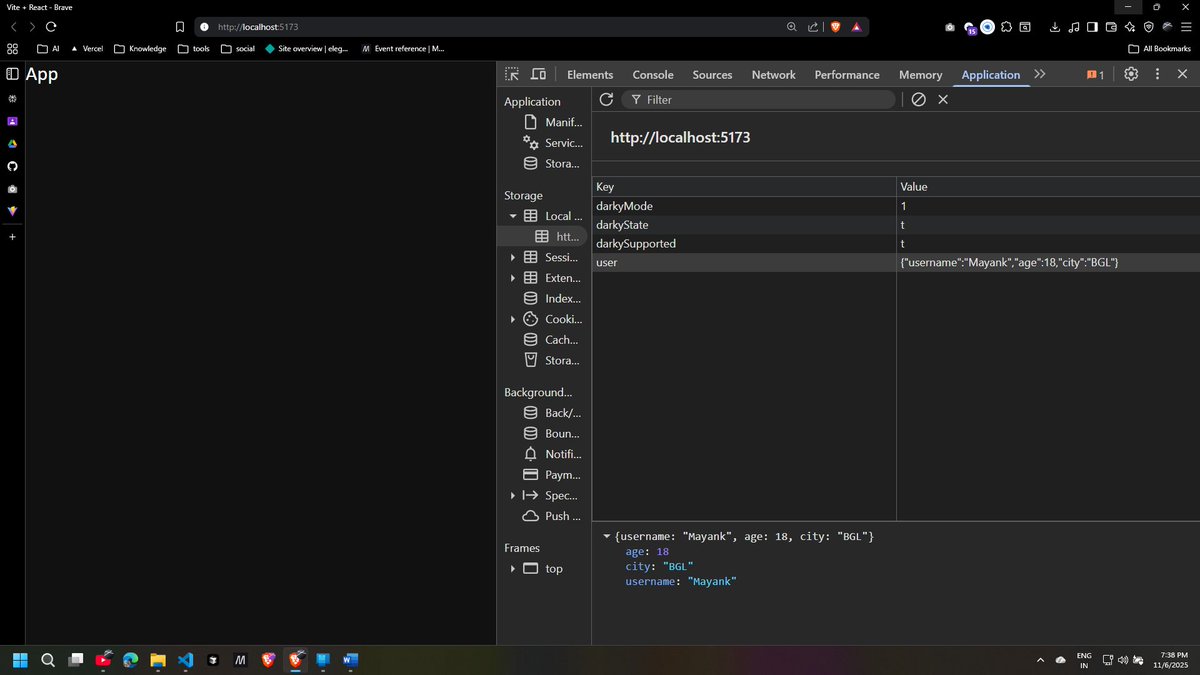 CodeNRaj's tweet image. Day 5 of #ReactJourney
LocalStorage, form handling, and two-way binding done.
GitHub: github.com/may-nk
#100DaysOfCode #BuildInPublic #ReactJS #Asyncraj is live